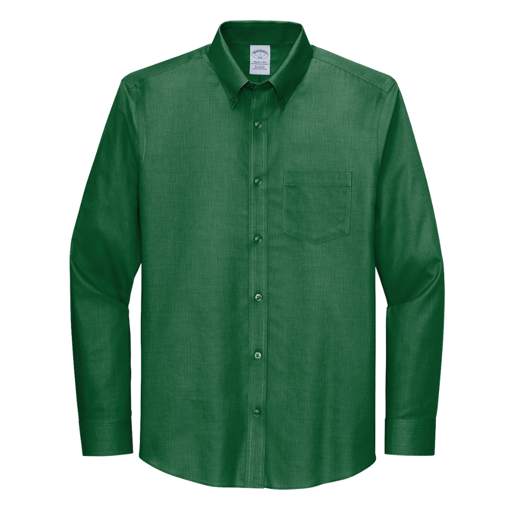 wng-2699-Brooks-Brothers®-Nailhead-Shirt-5-Green Brooks Brothers® Wrinkle-Free Stretch Nailhead Shirt