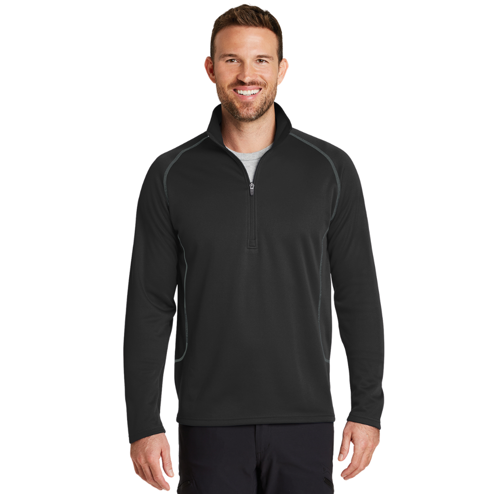 wng-2730-Eddie-Bauer®-Smooth-Fleece-Half-Zip-2-Black Eddie Bauer® Smooth Fleece Half-Zip