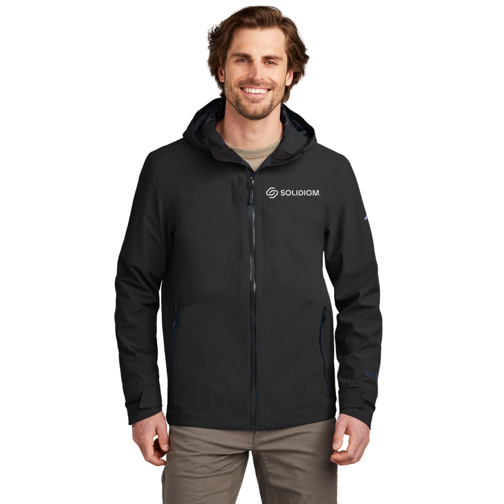 wng-2759-Eddie-Bauer®-WeatherEdge®-Plus-Jacket-1-Black Conquer the elements with wine-n-gear's wholesale Eddie Bauer® WeatherEdge® Plus Jacket. This fully seam-sealed, waterproof, and breathable 10K/10K stretch fabric jacket features WeatherEdge Plus and StormRepel® DWR technology for ultimate protection. With an adjustable hood, waterproof zippered pockets, adjustable cuffs, and a decoration access pocket, this jacket offers both functionality and convenience. The interior storm flap, adjustable drawcord hem, and contrast logo complete the design. Made of 92/8 poly/spandex with 100% polyester lining, it's perfect for customizing with your branding when ordering wholesale from wine-n-gear.