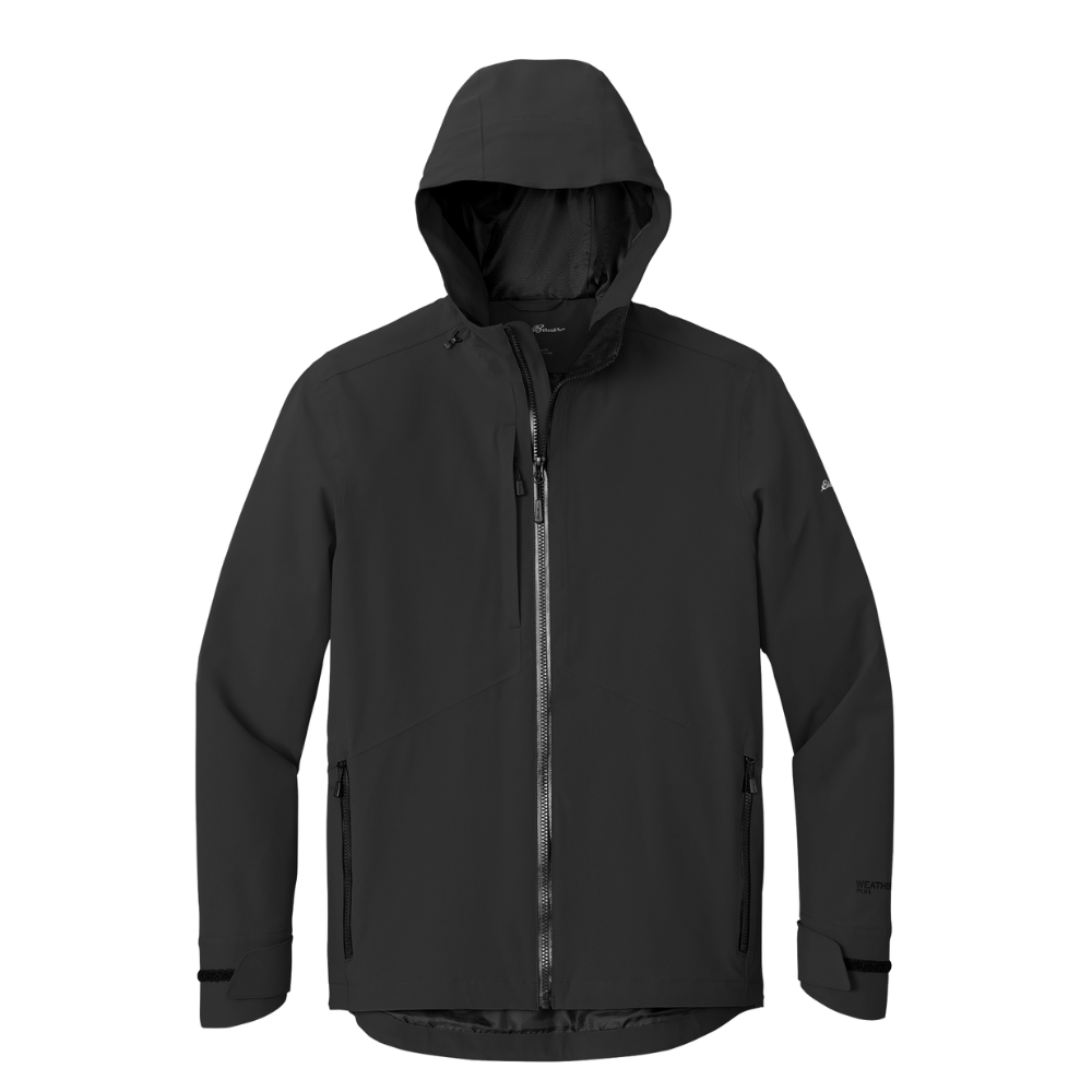 wng-2759-Eddie-Bauer®-WeatherEdge®-Plus-Jacket-3-Black Conquer the elements with wine-n-gear's wholesale Eddie Bauer® WeatherEdge® Plus Jacket. This fully seam-sealed, waterproof, and breathable 10K/10K stretch fabric jacket features WeatherEdge Plus and StormRepel® DWR technology for ultimate protection. With an adjustable hood, waterproof zippered pockets, adjustable cuffs, and a decoration access pocket, this jacket offers both functionality and convenience. The interior storm flap, adjustable drawcord hem, and contrast logo complete the design. Made of 92/8 poly/spandex with 100% polyester lining, it's perfect for customizing with your branding when ordering wholesale from wine-n-gear.
