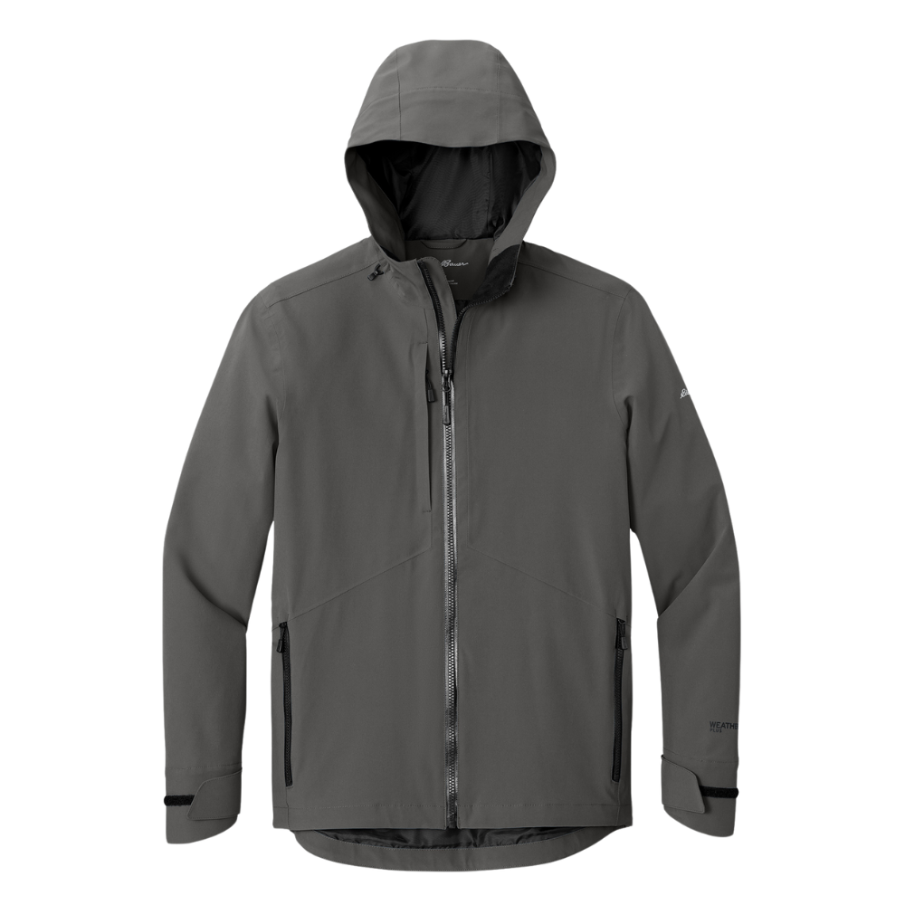 wng-2759-Eddie-Bauer®-WeatherEdge®-Plus-Jacket-5-IronGate Conquer the elements with wine-n-gear's wholesale Eddie Bauer® WeatherEdge® Plus Jacket. This fully seam-sealed, waterproof, and breathable 10K/10K stretch fabric jacket features WeatherEdge Plus and StormRepel® DWR technology for ultimate protection. With an adjustable hood, waterproof zippered pockets, adjustable cuffs, and a decoration access pocket, this jacket offers both functionality and convenience. The interior storm flap, adjustable drawcord hem, and contrast logo complete the design. Made of 92/8 poly/spandex with 100% polyester lining, it's perfect for customizing with your branding when ordering wholesale from wine-n-gear.