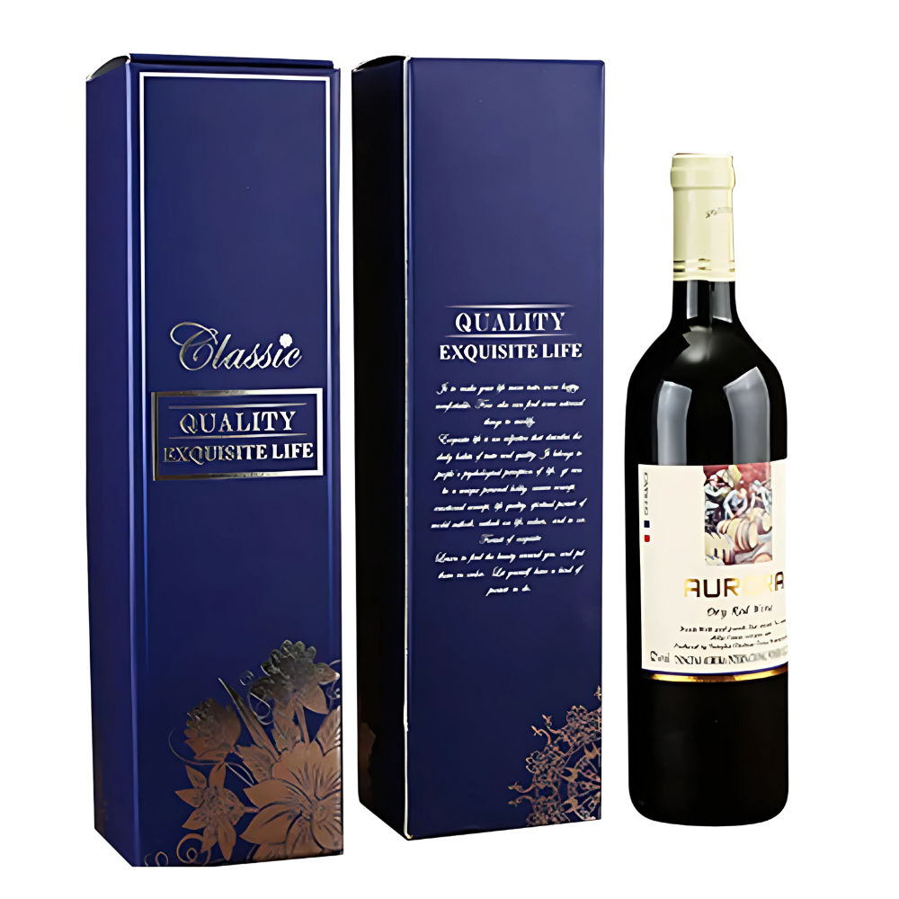 WNG-2872-2-Bottle Wine Box with Paper Bag-4 2-Bottle Wine Gift Box with Paper Bag