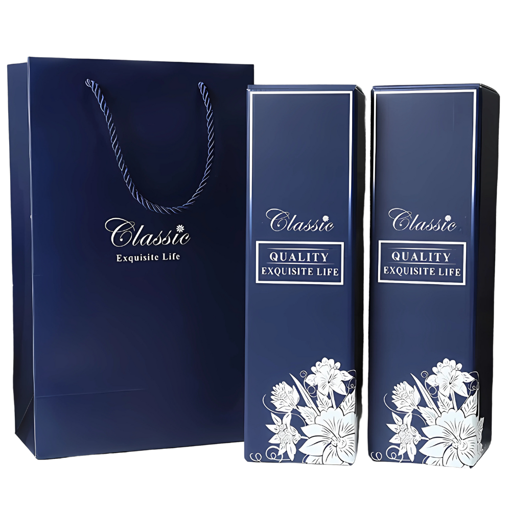 WNG-2872-2-Bottle Wine Box with Paper Bag-7 2-Bottle Wine Gift Box with Paper Bag
