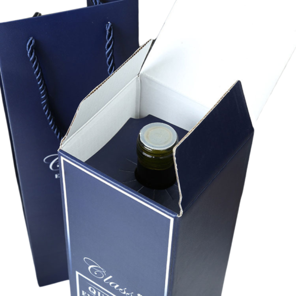 1-Bottle Wine Gift Box with Paper Bag