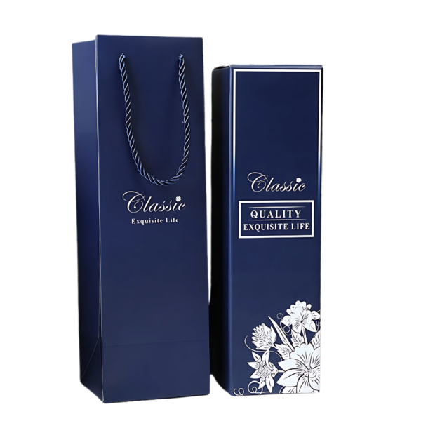 1-Bottle Wine Gift Box with Paper Bag