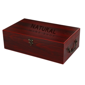 2-Bottle Red Wooden Wine Gift Box