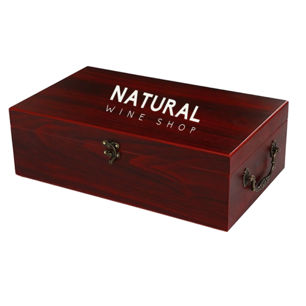 2-Bottle Red Wooden Wine Gift Box