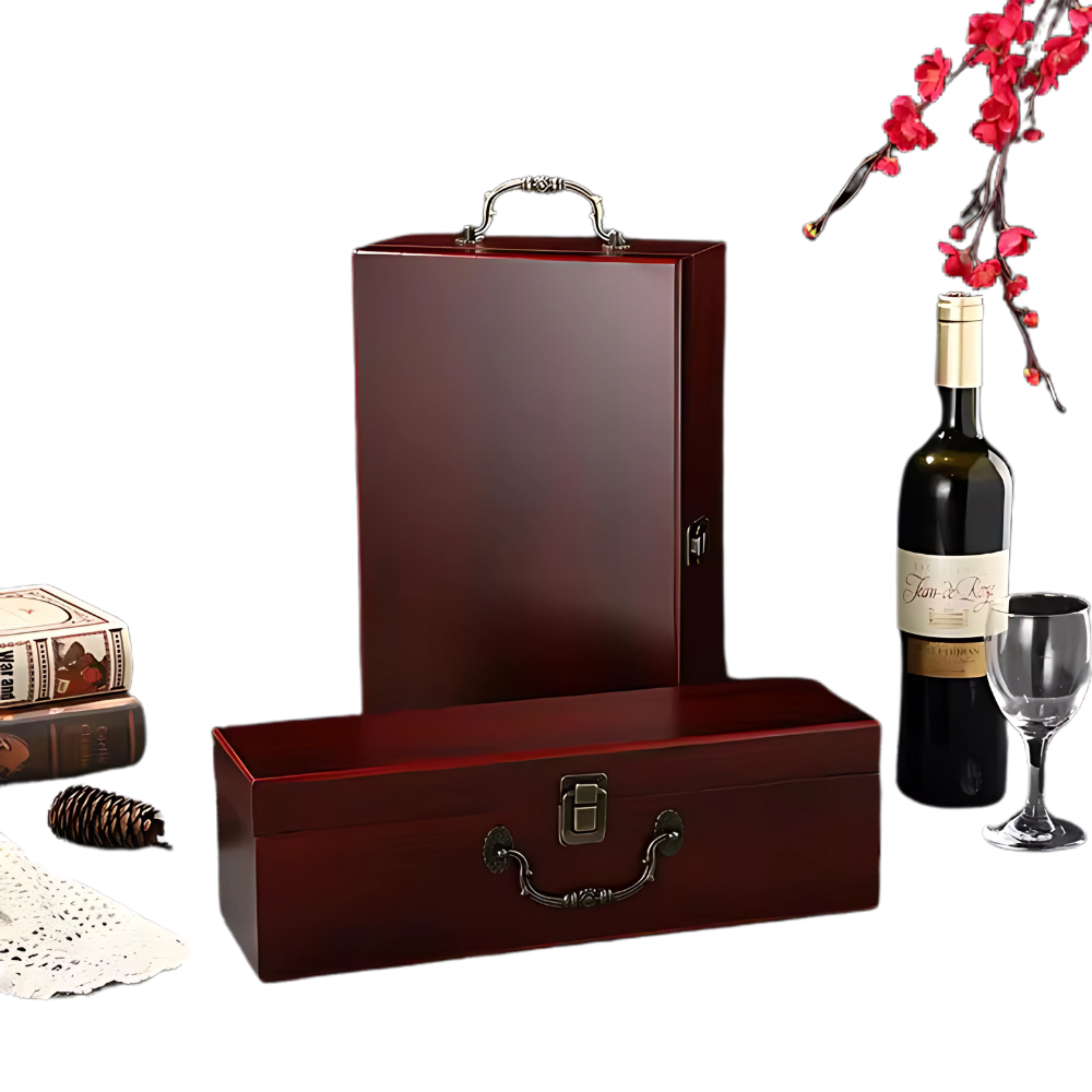 wng-2882-2-Bottle-Red-Wine-Gift-Box-4 2-Bottle Red Wooden Wine Gift Box