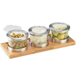 16oz. Bamboo Mixology Jar Garnish Tray