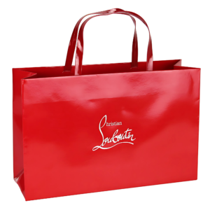 Custom Glossy Shopping Bag with PU Handle