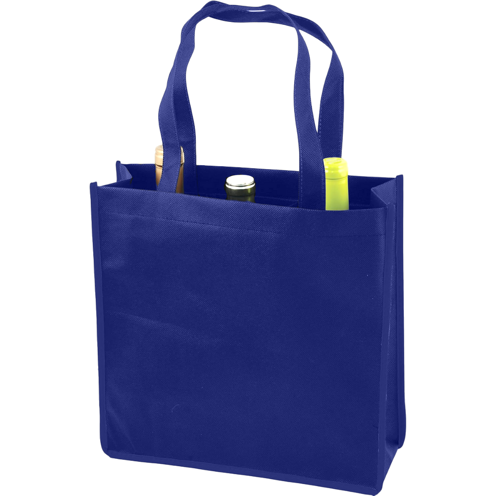 WNG-2940-3-Bottle-Non-Woven-Tote-8-RoyalBlue 3-Bottle Non-Woven Wine Tote