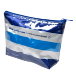 Zippered Pouch with Clear Vinyl Overlay