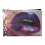 Zippered Pouch with Clear Vinyl Overlay