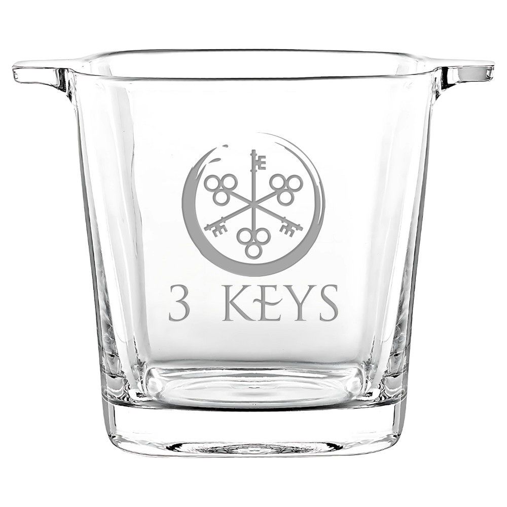 Square Glass Ice Bucket