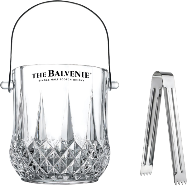 1.1L Mini Glass Ice Bucket with Handle and Tong