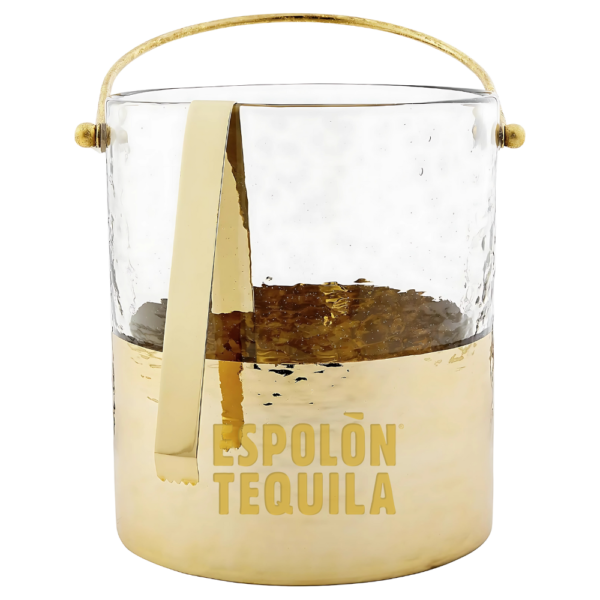 Glass Ice Bucket and Tongs Set