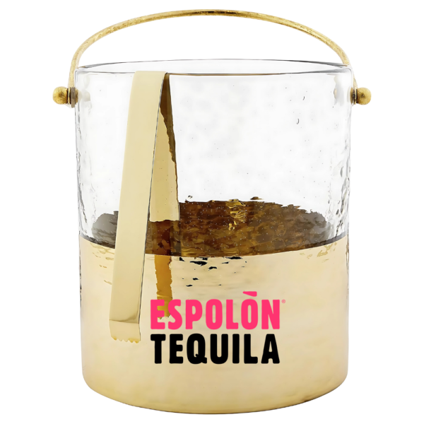 Glass Ice Bucket and Tongs Set