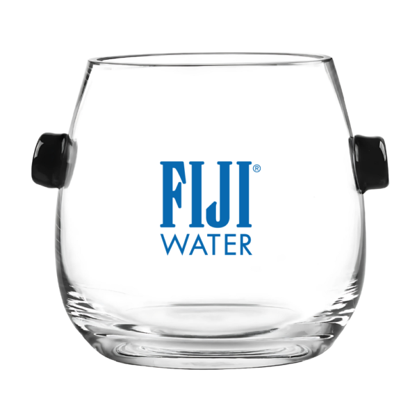 Ebony Trimmed Glass Ice Bucket