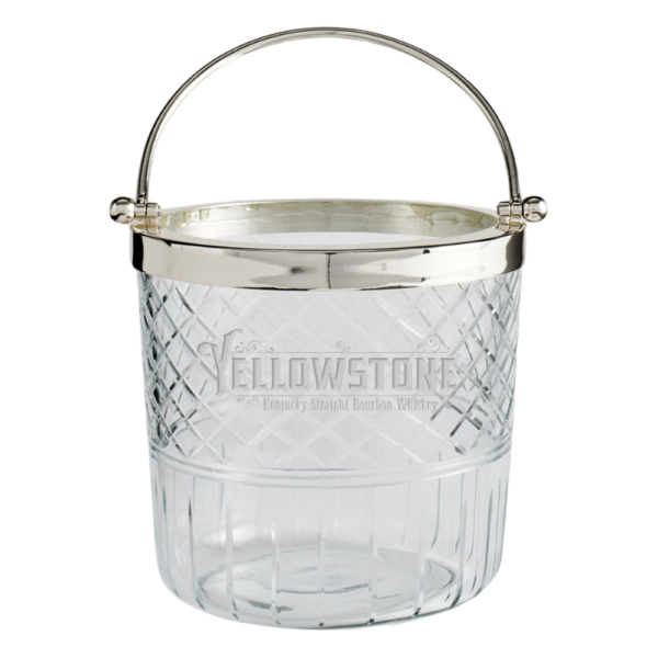 2.9L Glass Ice Bucket with Tongs
