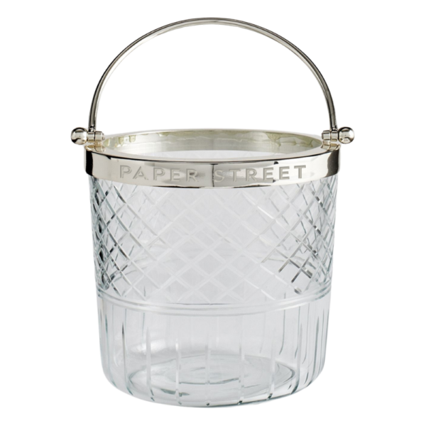 2.9L Glass Ice Bucket with Tongs