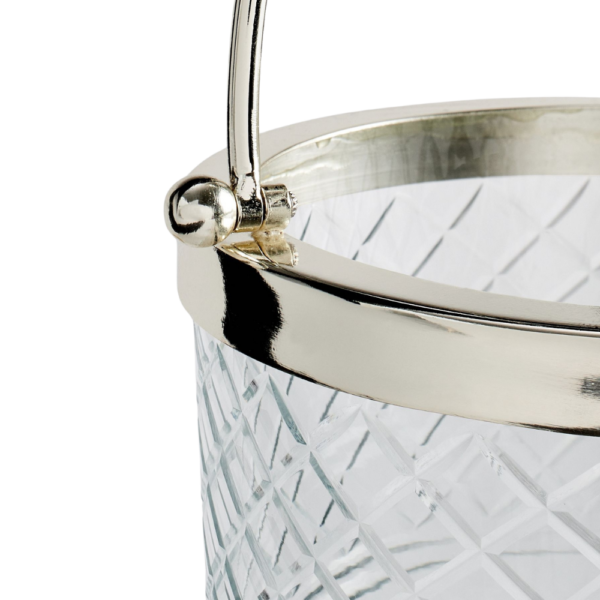 2.9L Glass Ice Bucket with Tongs