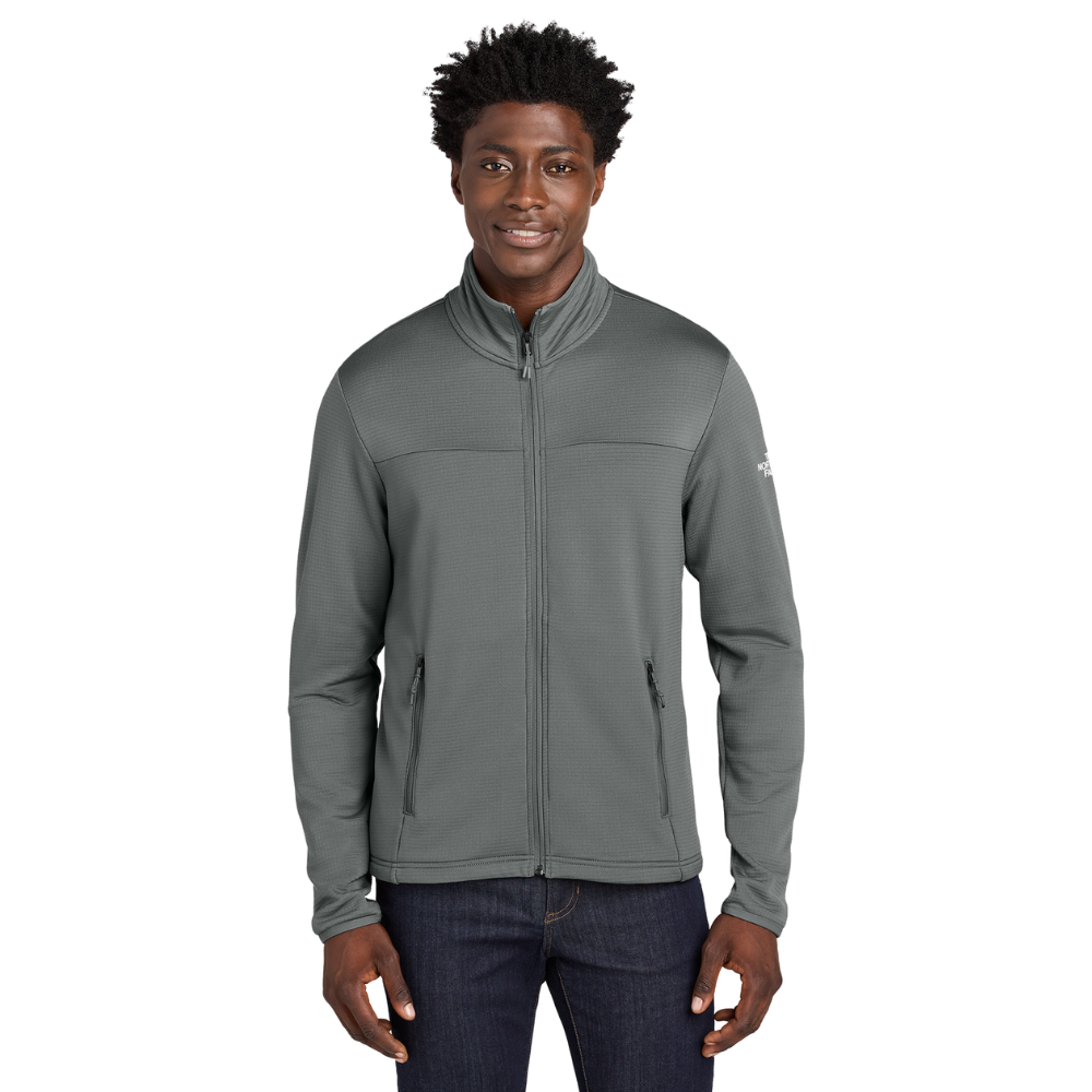 WNG-3046-The-North-Face®-Aim-Full-Zip-Fleece Jacket-2-Smoked-Pearl-Gray The North Face® Aim Full-Zip Fleece Jacket