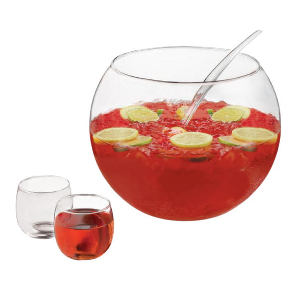 Glass Punch Bowl Set