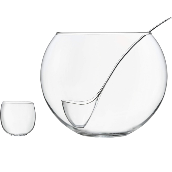 Glass Punch Bowl Set