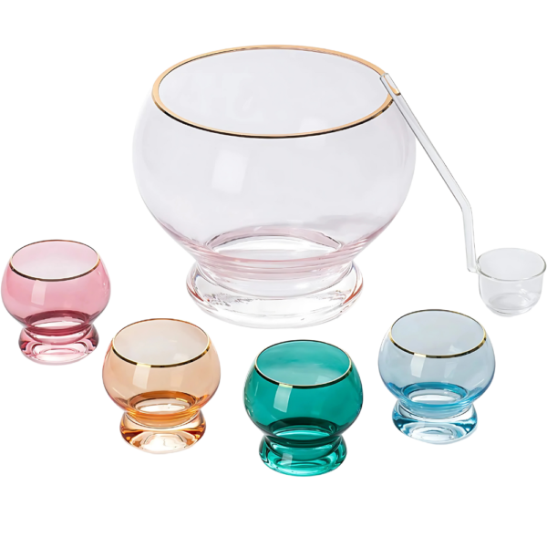 1.7Gal Colorful Punch Bowl Set