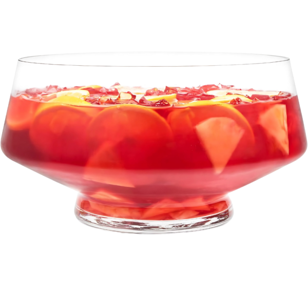 2.5Gal Footed Glass Punch Bowl