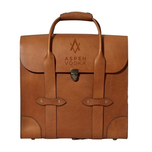 3-Bottle Leather Bag