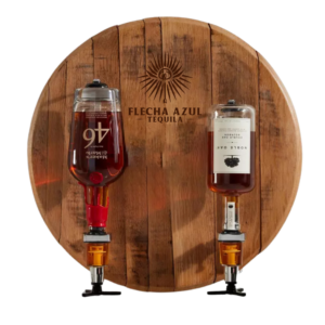 Barrel Head Sign Double Liquor Dispenser