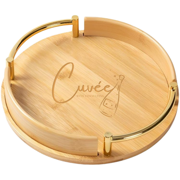 Round Bamboo Wooden Serving Tray