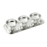 Silver Condiment Tray & Bowls Set