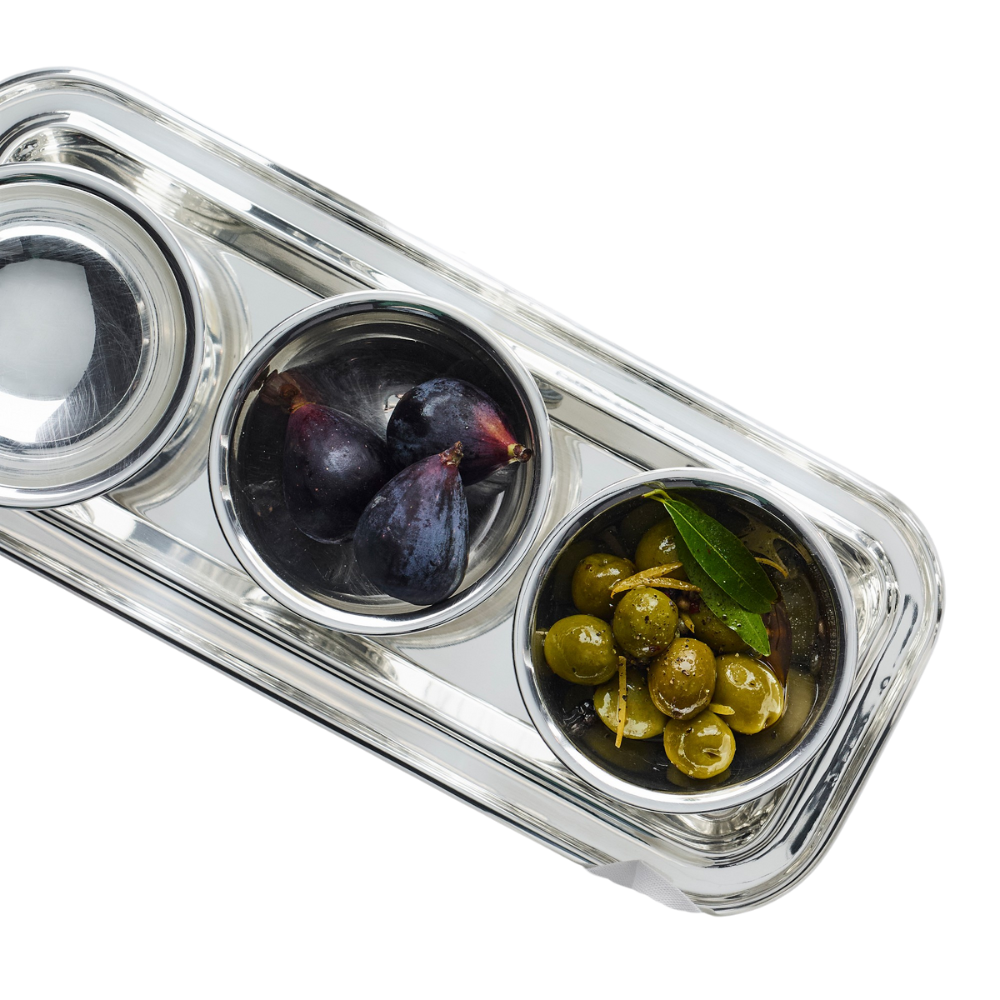 WNG-3111-Condiment-Tray-&-Bowls-Set-4 Silver Condiment Tray & Bowls Set