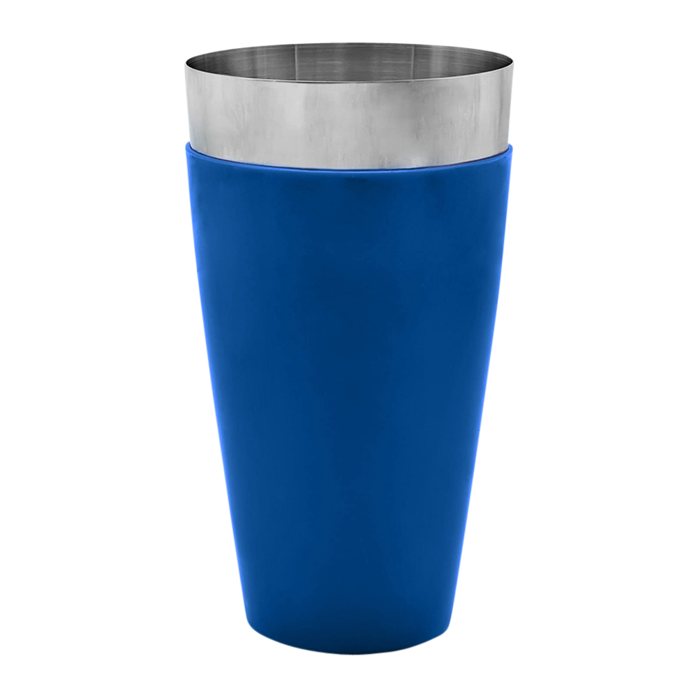 WNG-3128-Shaker + Cup-11-BlueVinyl Vinyl Shaker + Stainless Steel Shaker Cup