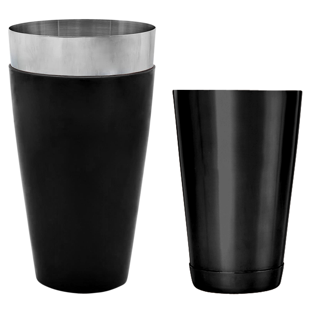 WNG-3128-Shaker + Cup-2-Black Vinyl Shaker + Stainless Steel Shaker Cup