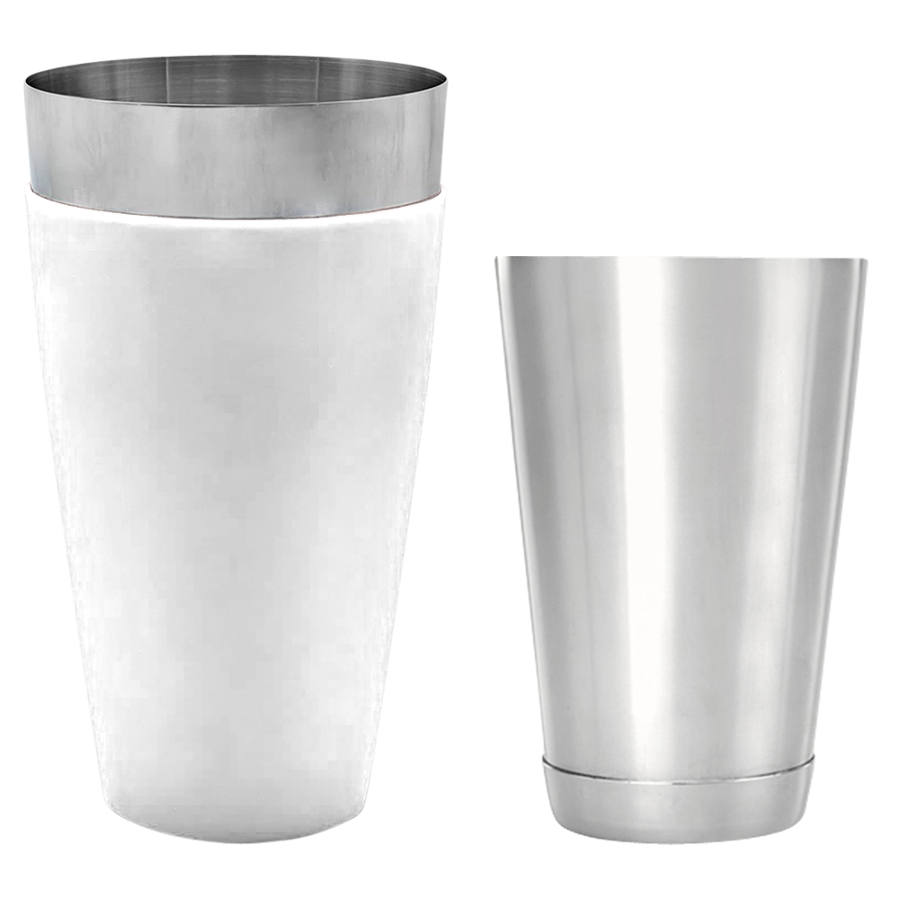 WNG-3128-Shaker + Cup-3-White:Steel Vinyl Shaker + Stainless Steel Shaker Cup