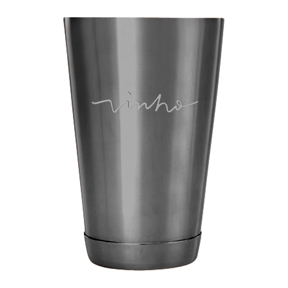 WNG-3128-Shaker + Cup-5-Gunmetal Vinyl Shaker + Stainless Steel Shaker Cup