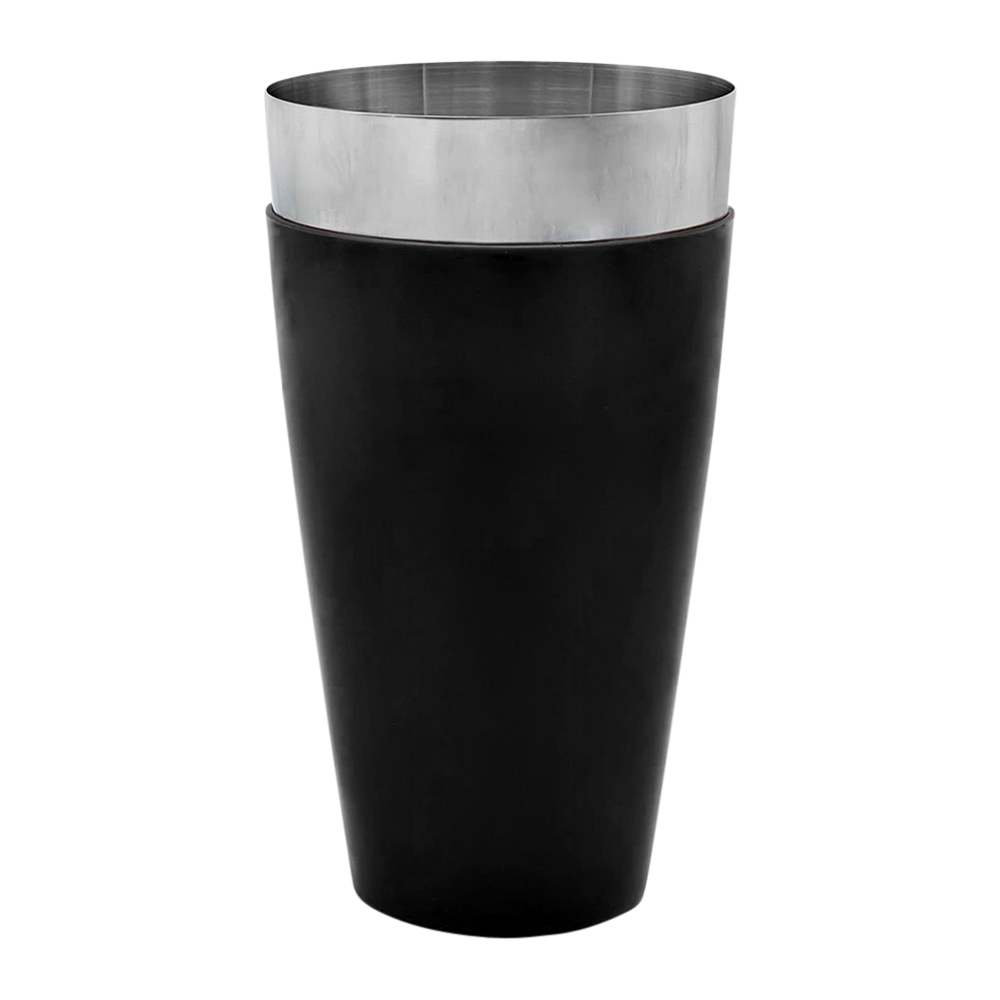 WNG-3128-Shaker + Cup-9-BlackVinyl Vinyl Shaker + Stainless Steel Shaker Cup