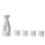 White Japanese Sake Set #2