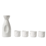 White Japanese Sake Set #2