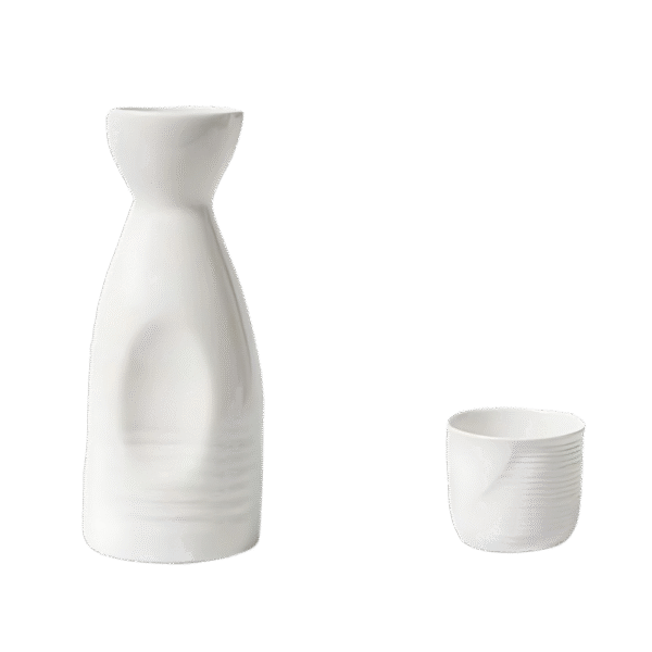 White Japanese Sake Set #2