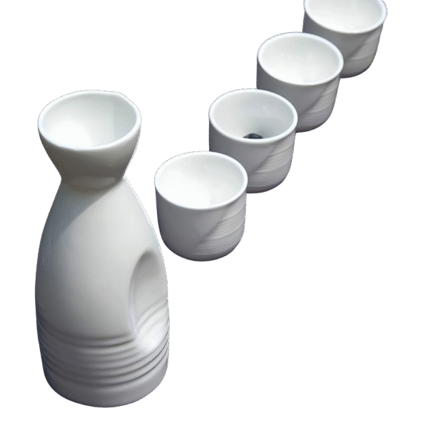 White Japanese Sake Set #2