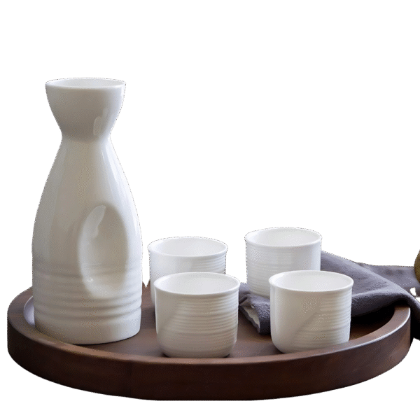 White Japanese Sake Set #2