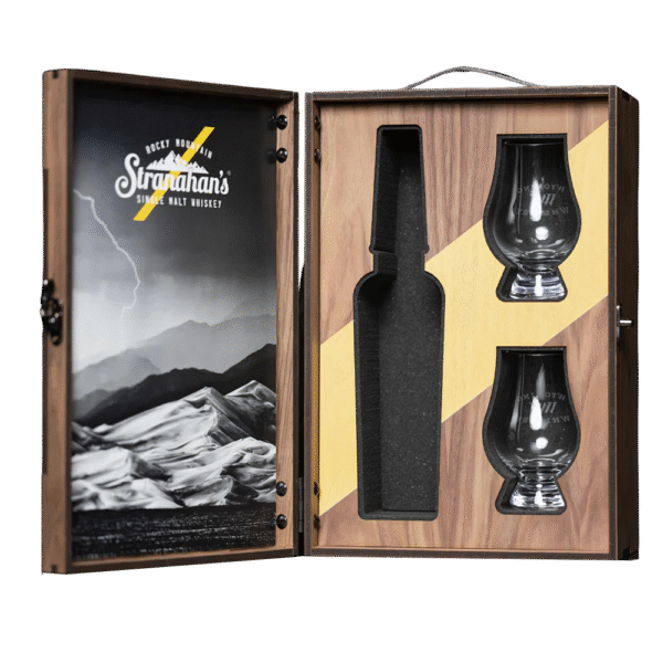 Clamshell Whiskey Box with Print Insert