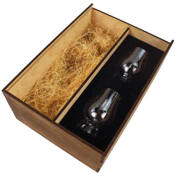 Walnut Whiskey Box Gift Set