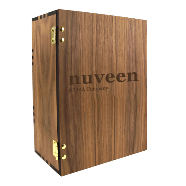 Walnut Hinge Wine Glass Gift Set