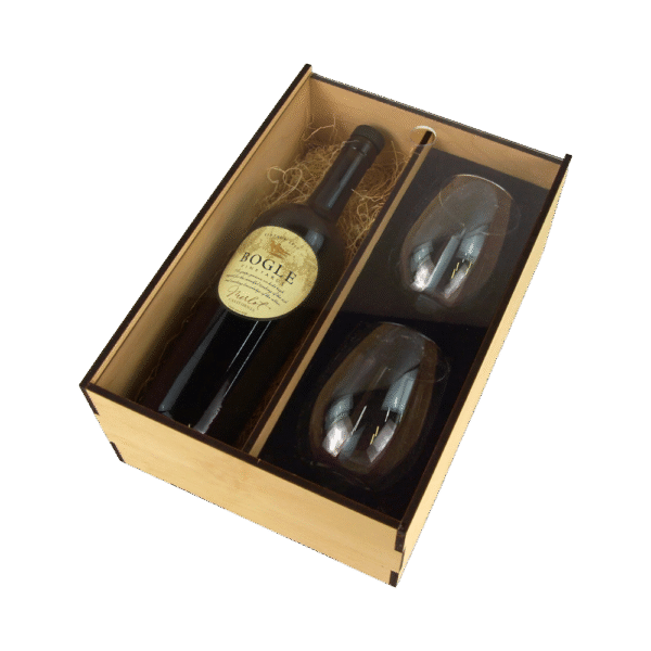 Maple Wine Glass and Bottle Gift Set