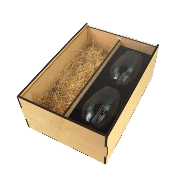 Maple Wine Glass and Bottle Gift Set